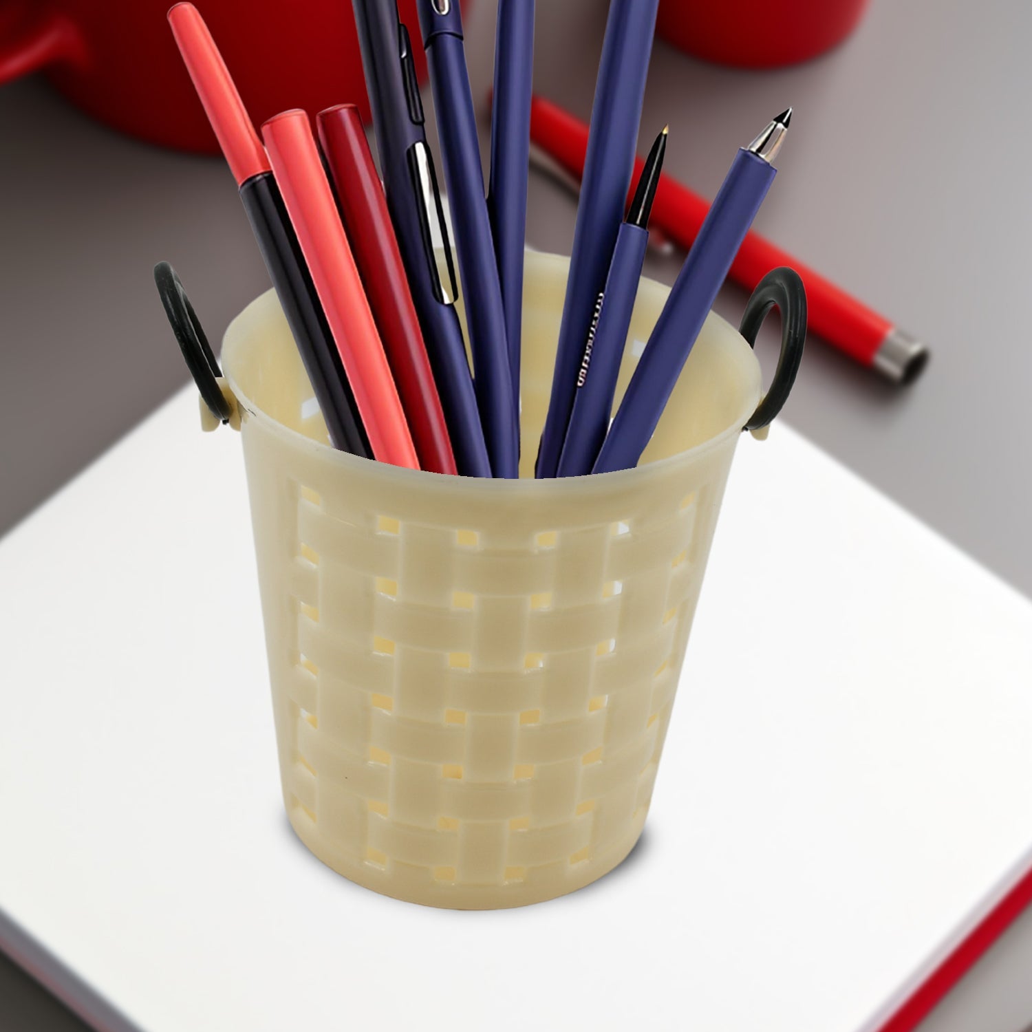 17557 Multifunctional Plastic Round Multi-Purpose Toothpaste Stationary Pen Pencil Holder, Mini Desk Office Desktop Stationery Organizer Bathroom Shelves for Adults (1 Pc) 17557 Multifunctional Plastic Round Multi-Purpose Toothpaste Stationary Pen Pencil Holder, Mini Desk Office Desktop Stationery Organizer Bathroom Shelves for Adults (1 Pc)